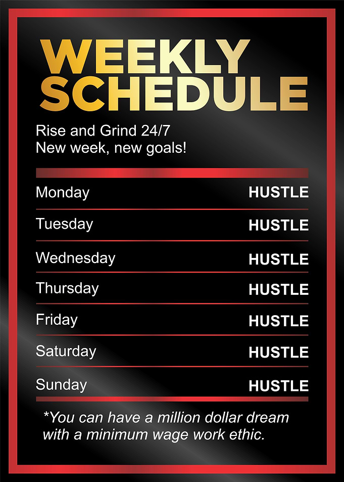 weekly schedule to success