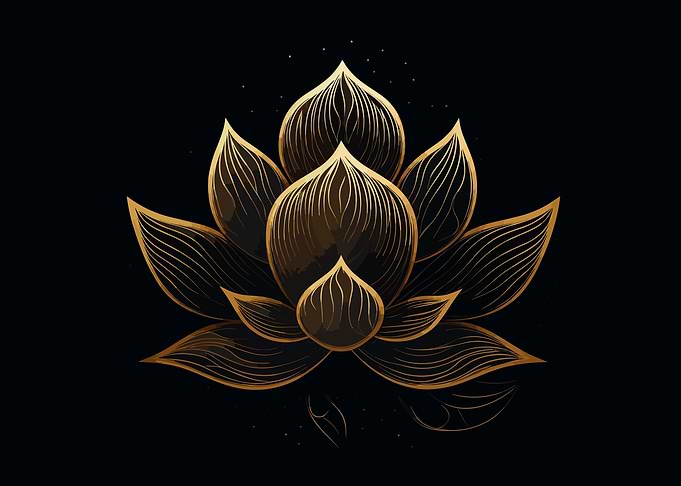 Golden lotus bloom