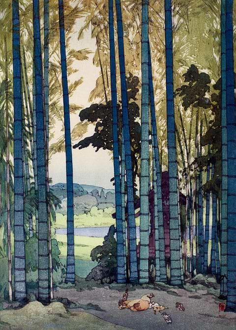 Bamboo Grove — Japanese art metal poster