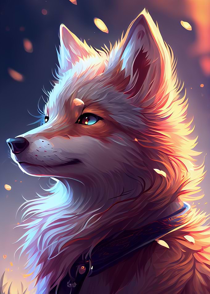 Cute Wolf Animal Cartoon