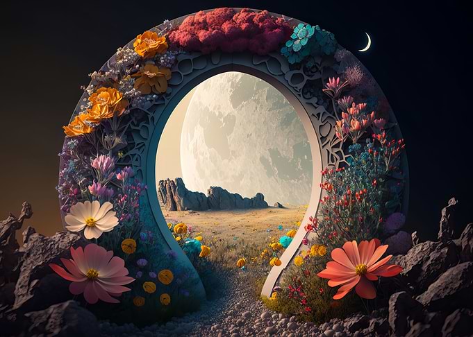 Rock moon gate
