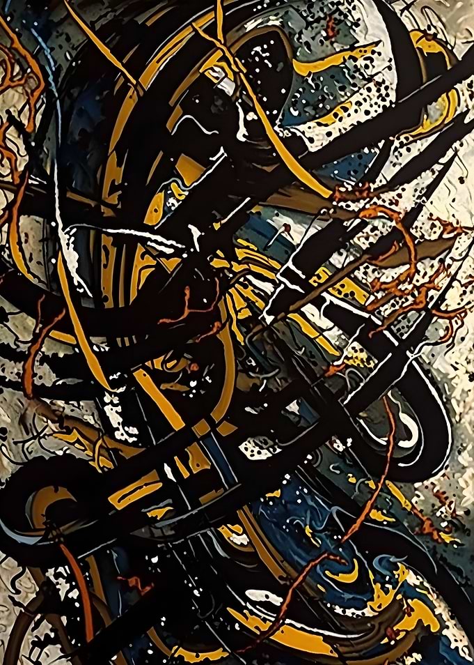 Snakes abstract art