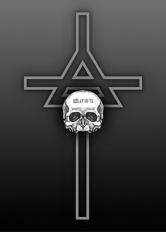SKULL TRIANGLE AND CROSS