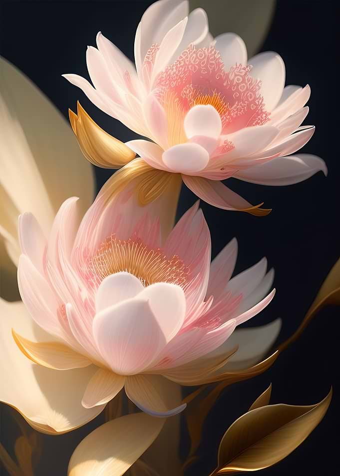 Digital painting flowers
