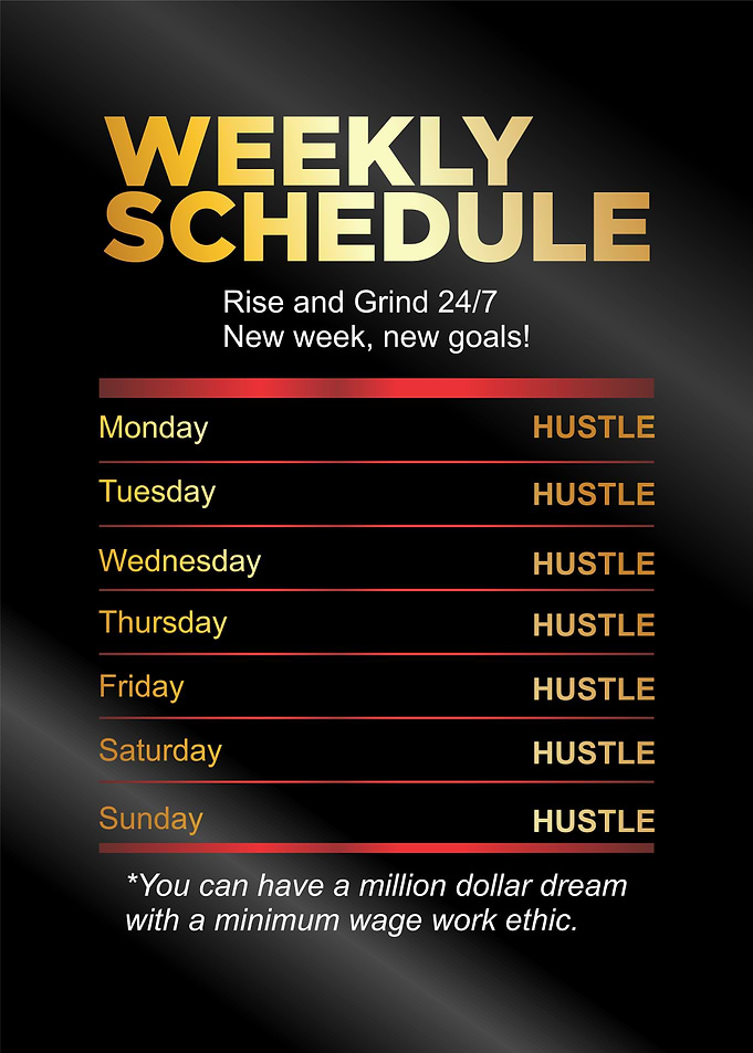 weekly schedule to success