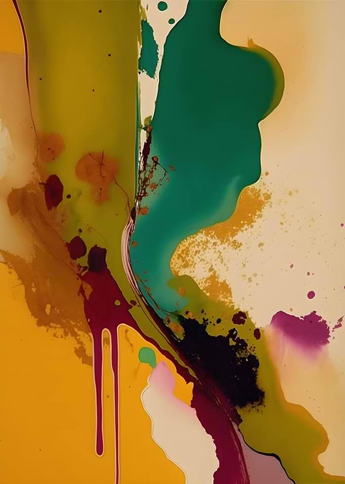 Color fields abstract art