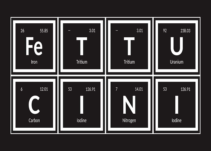 Fettucini Periodic Table