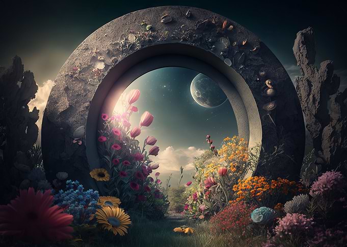 Stone moon gate