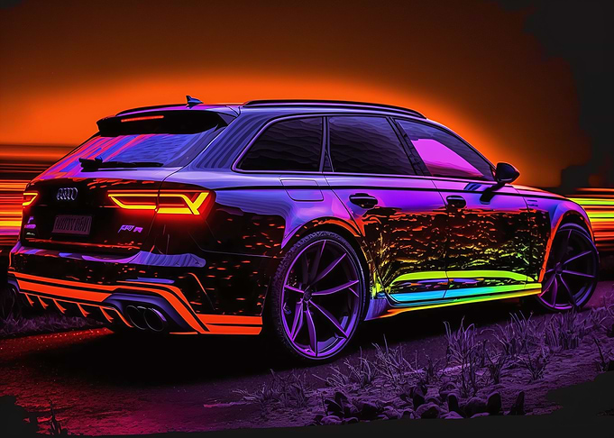 Neon Painted Audi RS6