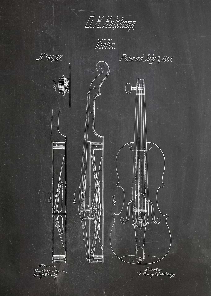 Violin patent 1867