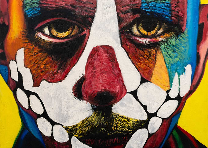 Clown close up portrait