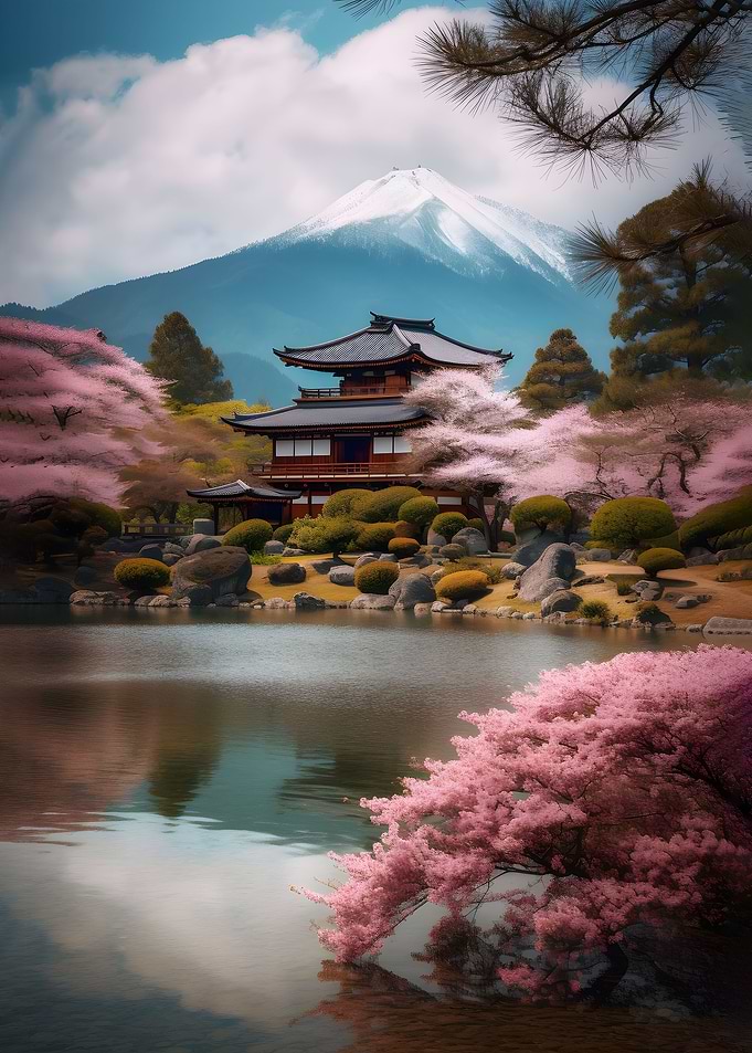 Japanese house garden
