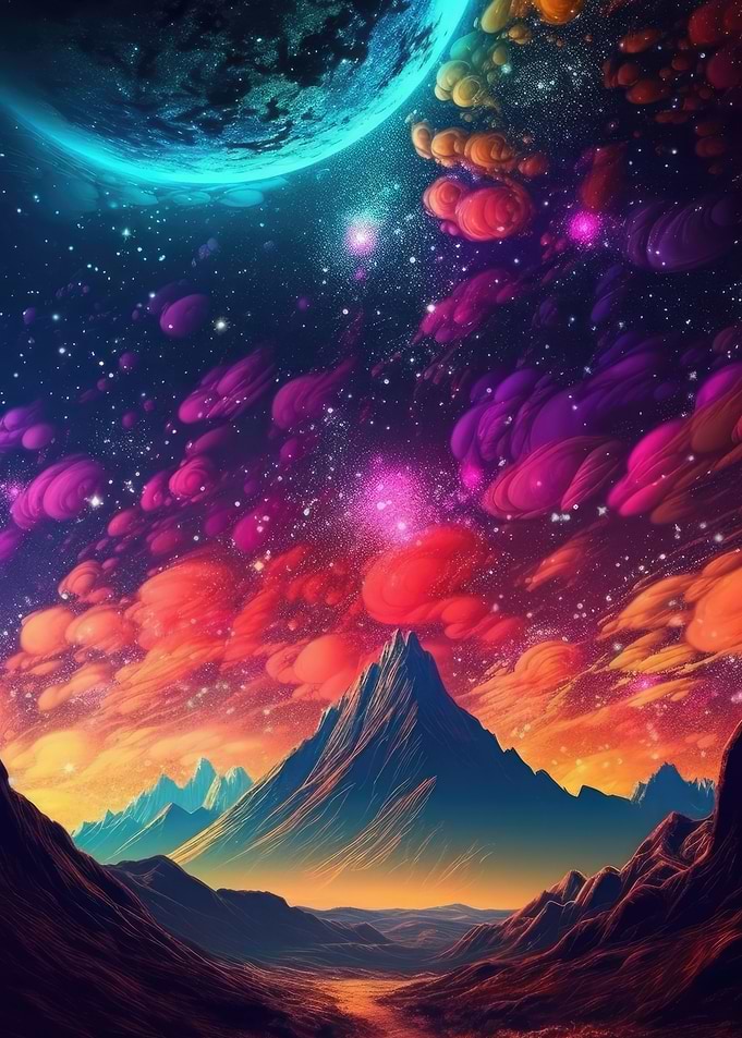 Volcanos Vivid Sky