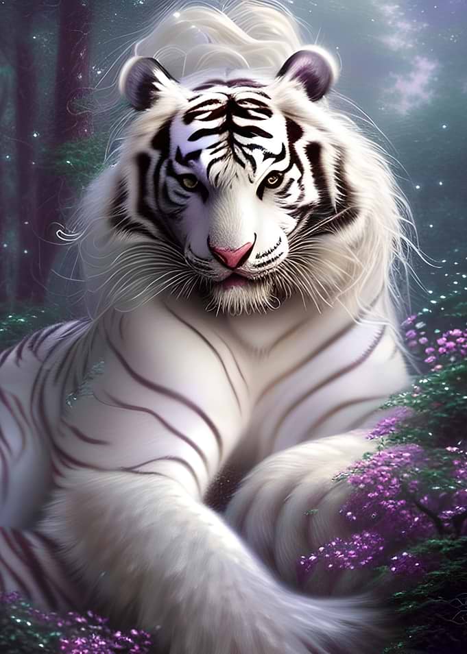 Sad White Tiger
