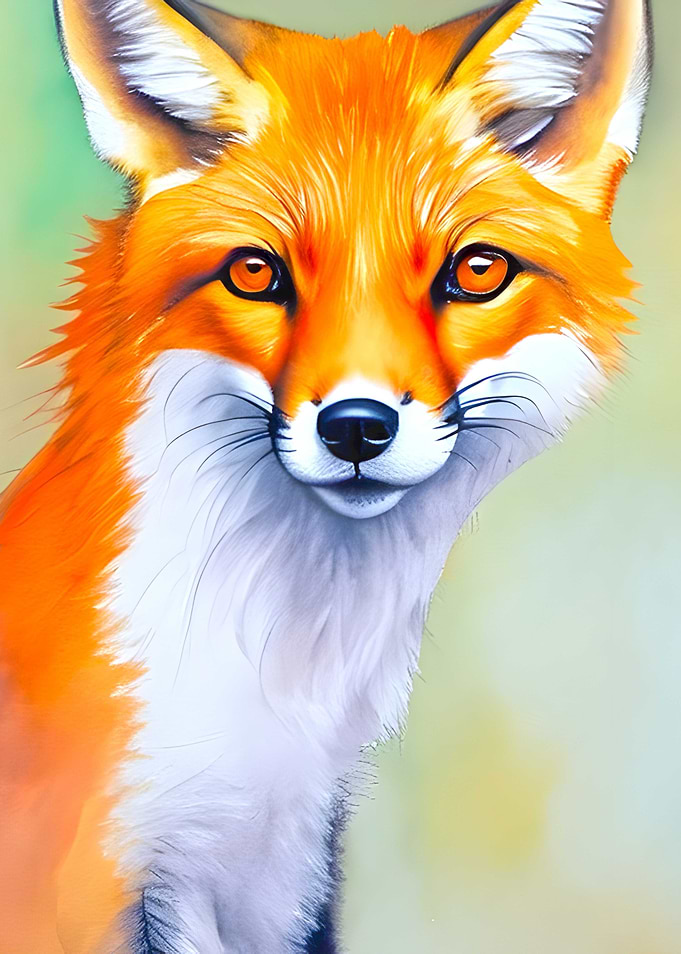 Painting of a fox