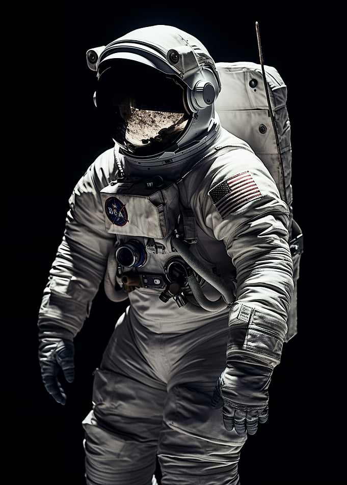 Astronaut moonwalking