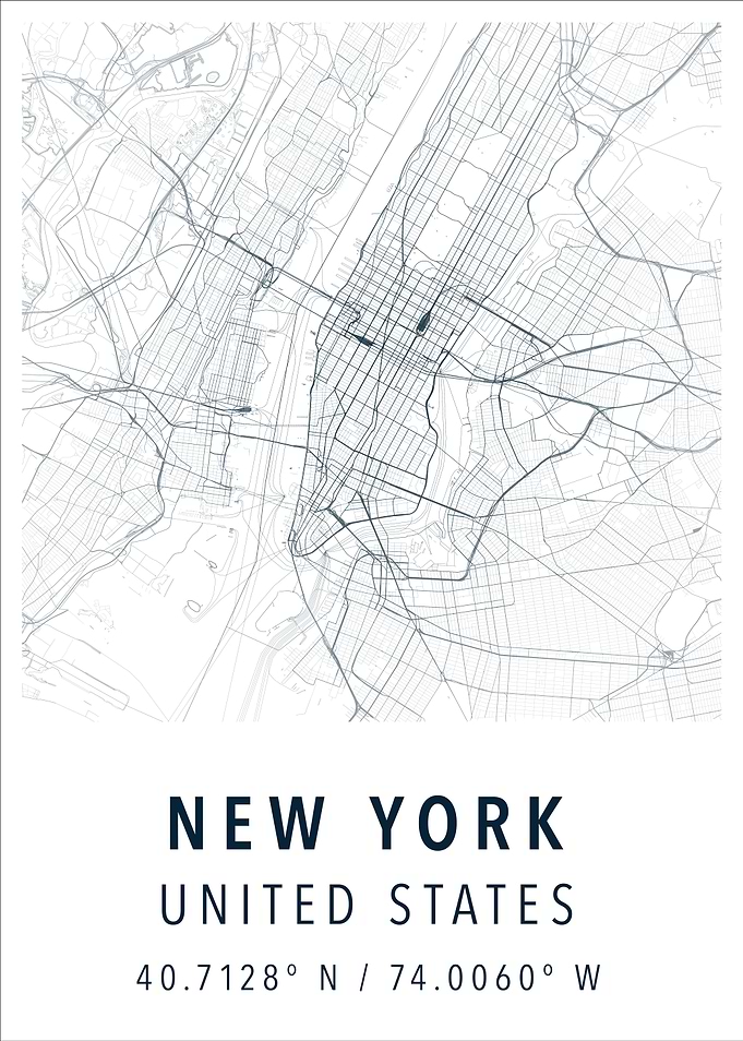 New York simple map