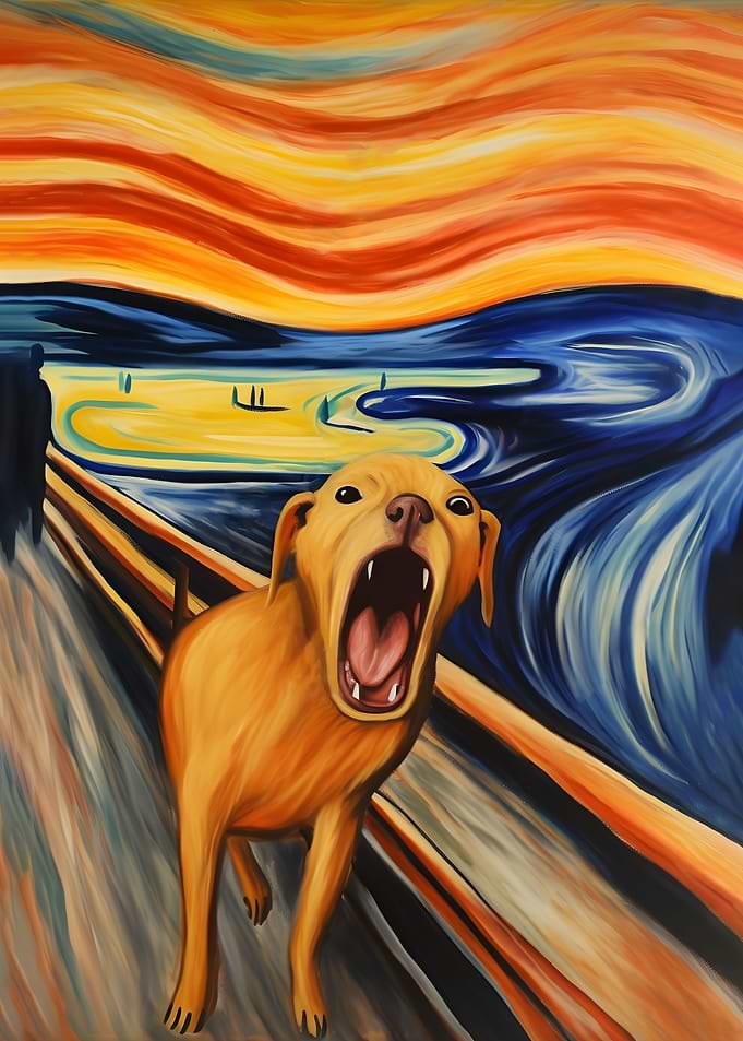 screaming dog