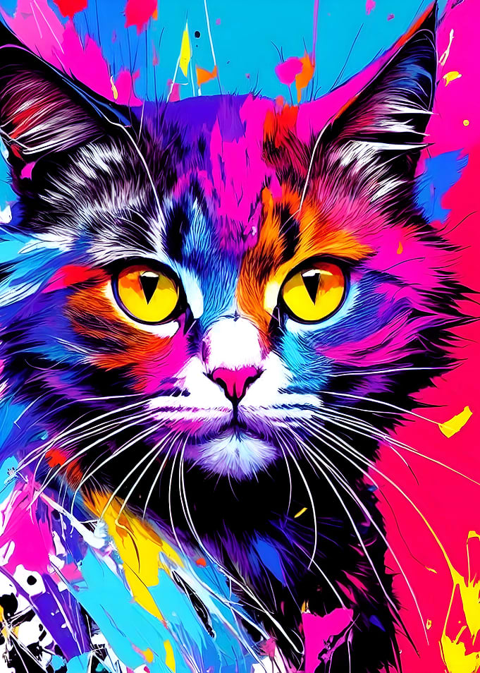 ABSTRACT COLORFUL POP ART