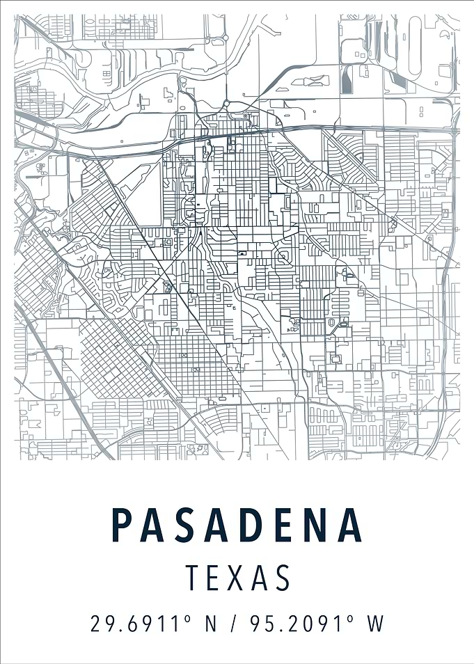 Pasadena simple map