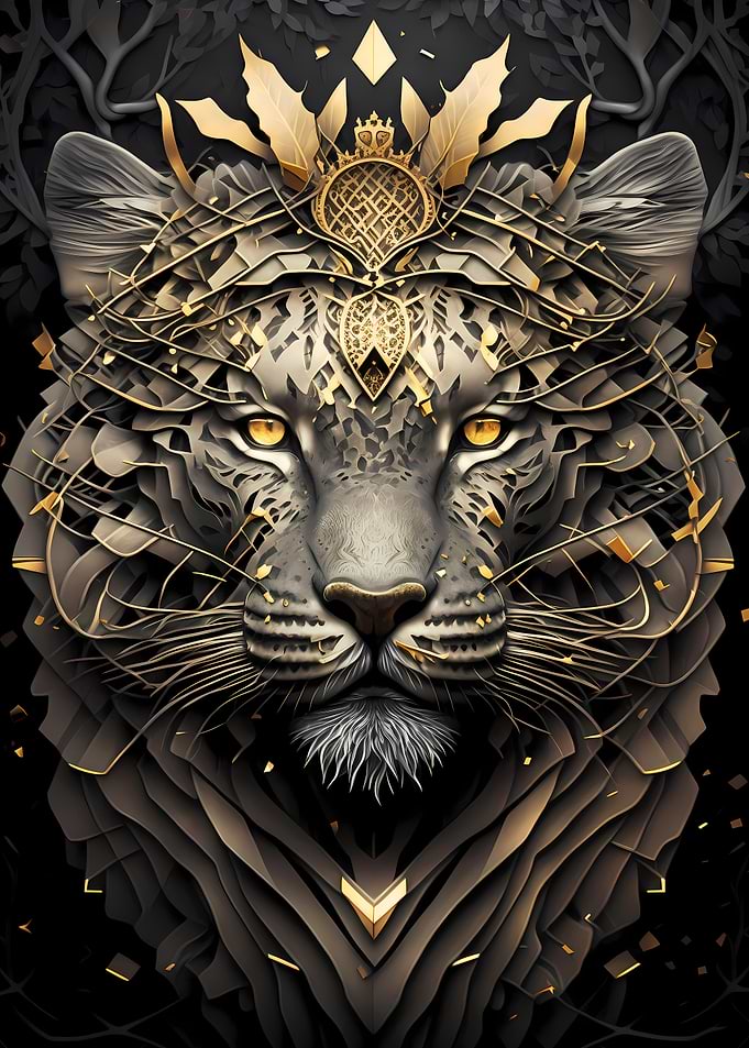 King Tiger Golden Art Deco