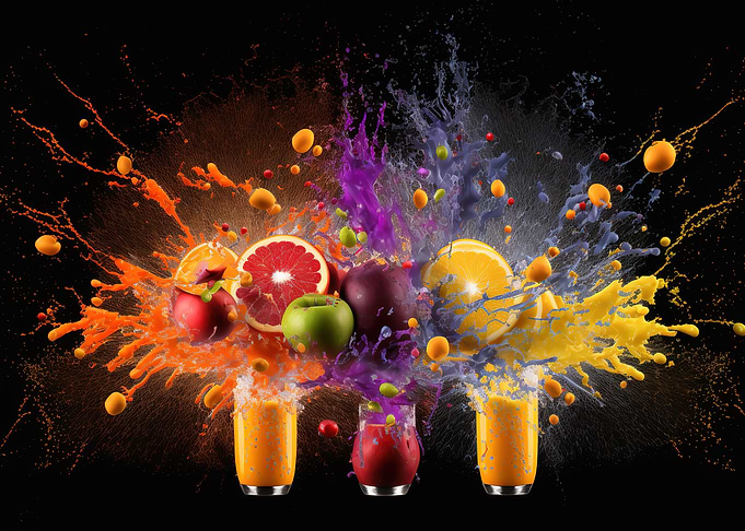 Fruits falling
