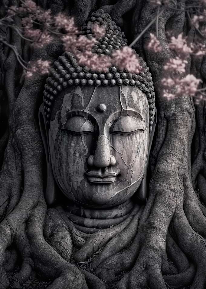 Buddha Trees Duo Tone