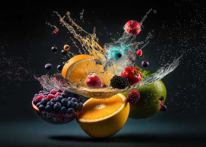 Fruits falling
