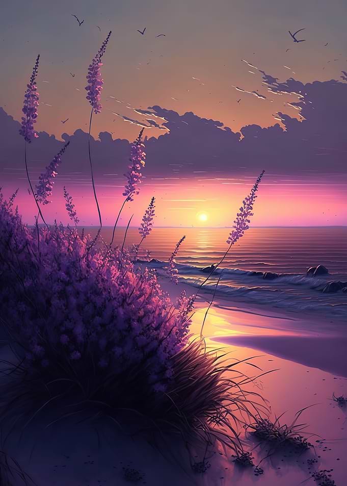beautiful beach sunset