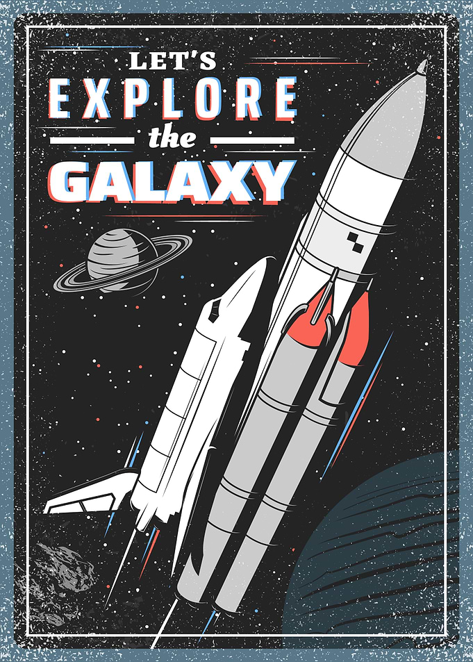 Vintage retro space