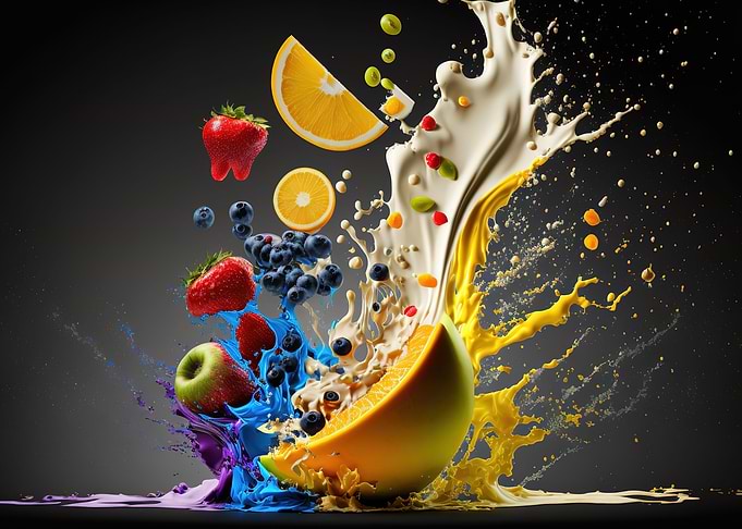 Fruits falling
