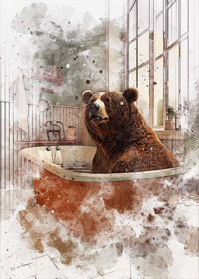 Funny Bear Bathroom