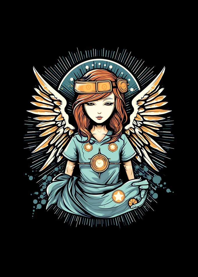 Nurse Angel Halo RN CNA