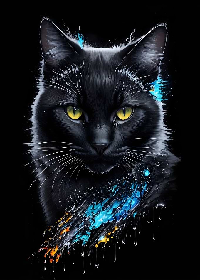 Black Cat Portrait