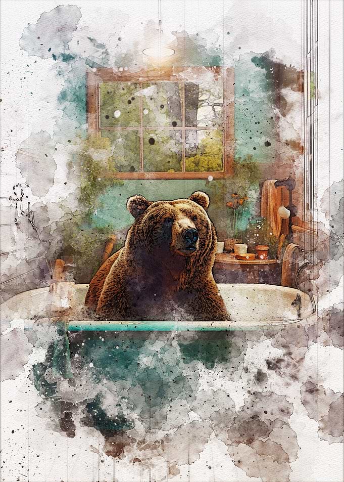 Funny Bear Bathroom
