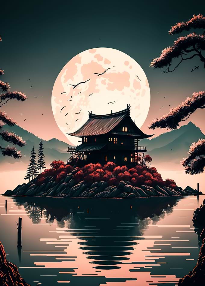 japanese landscape house