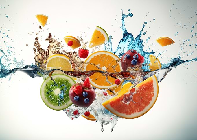 Fruits falling