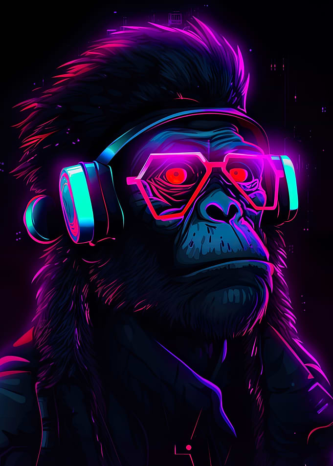 Cyberpunk Monkey Neon