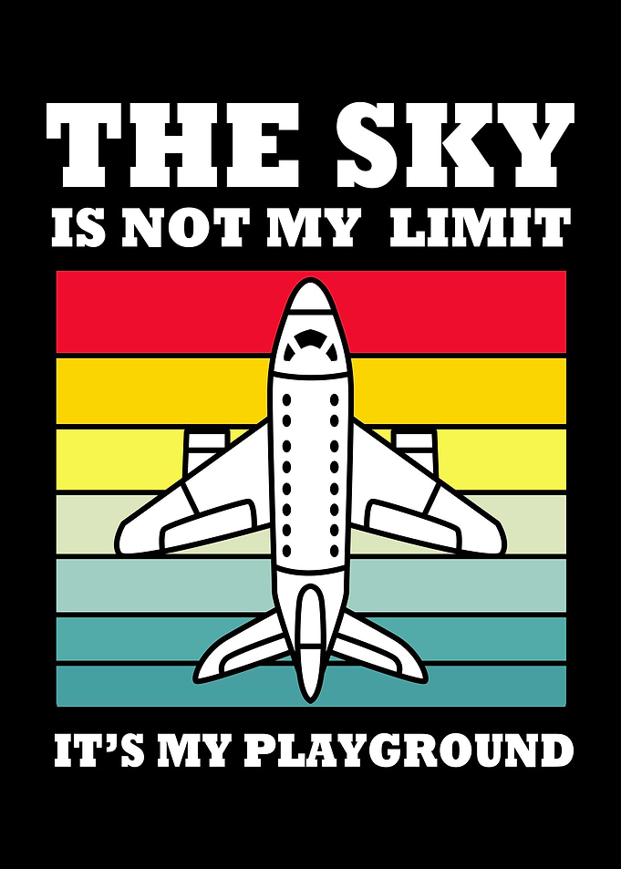 Funny Pilot Sky Not Limit
