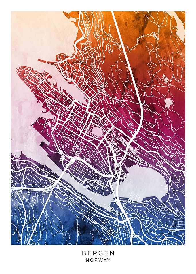 Bergen Norway Map