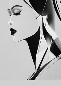 Sketch Lady Face Art