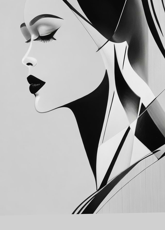 Sketch Lady Face Art