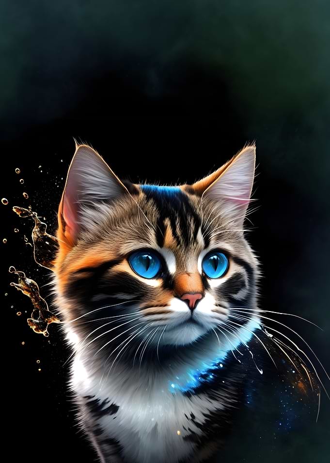 Multi Coloured Kitty