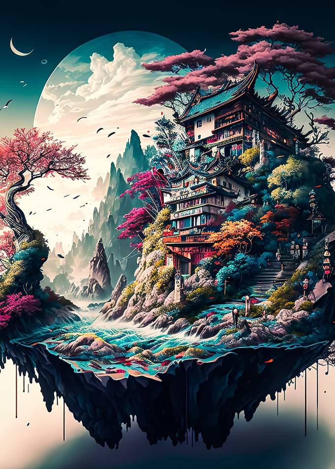 japanese landscape house