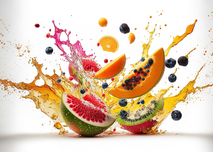 Fruits falling