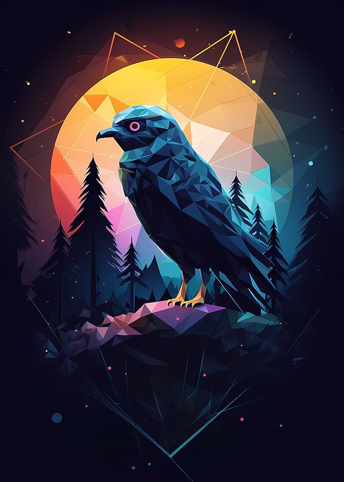 Geometric Falcon Polygon