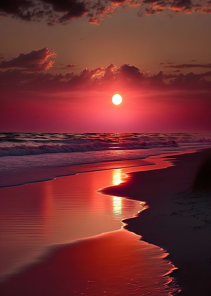 beautiful beach sunset