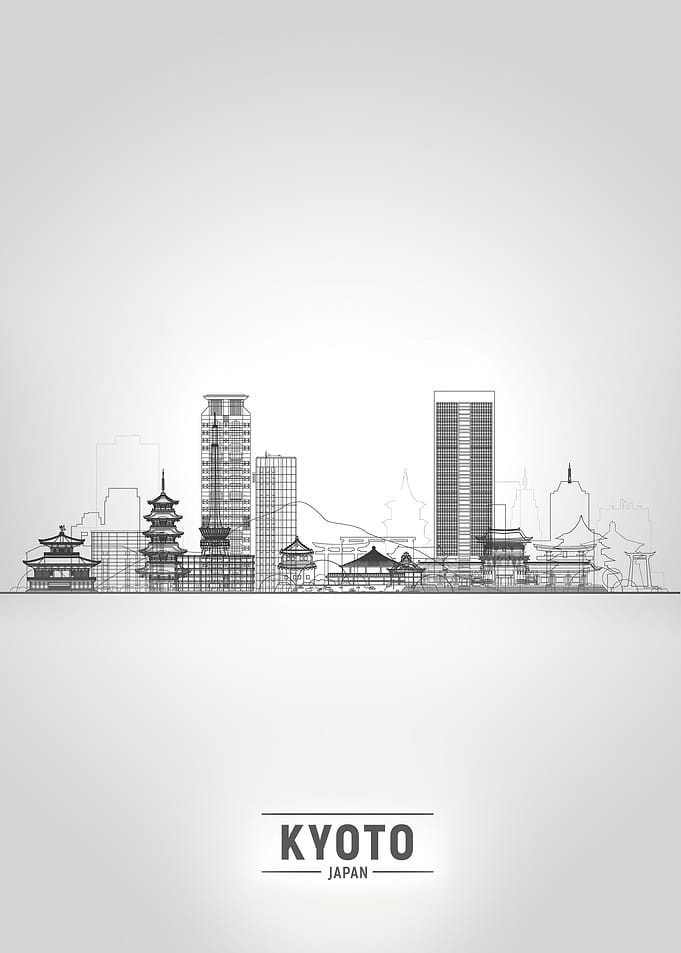 Kyoto Japan skyline