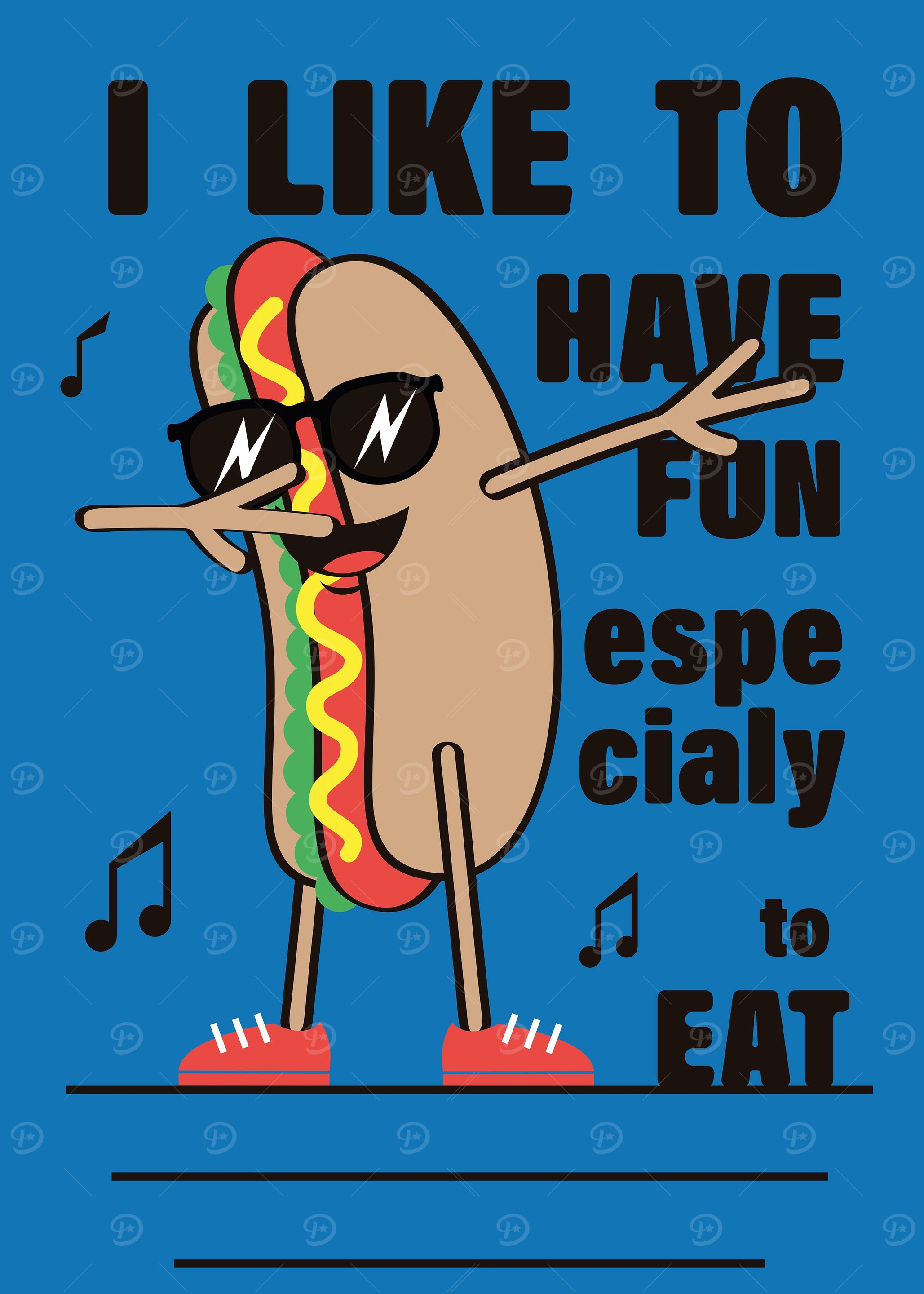 Hot dog making dab move