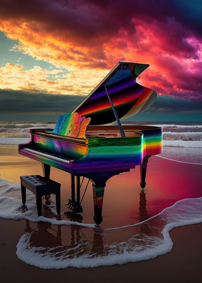 piano colorful